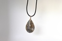Collier en Agate Fleur bleu en Forme de Goutte 